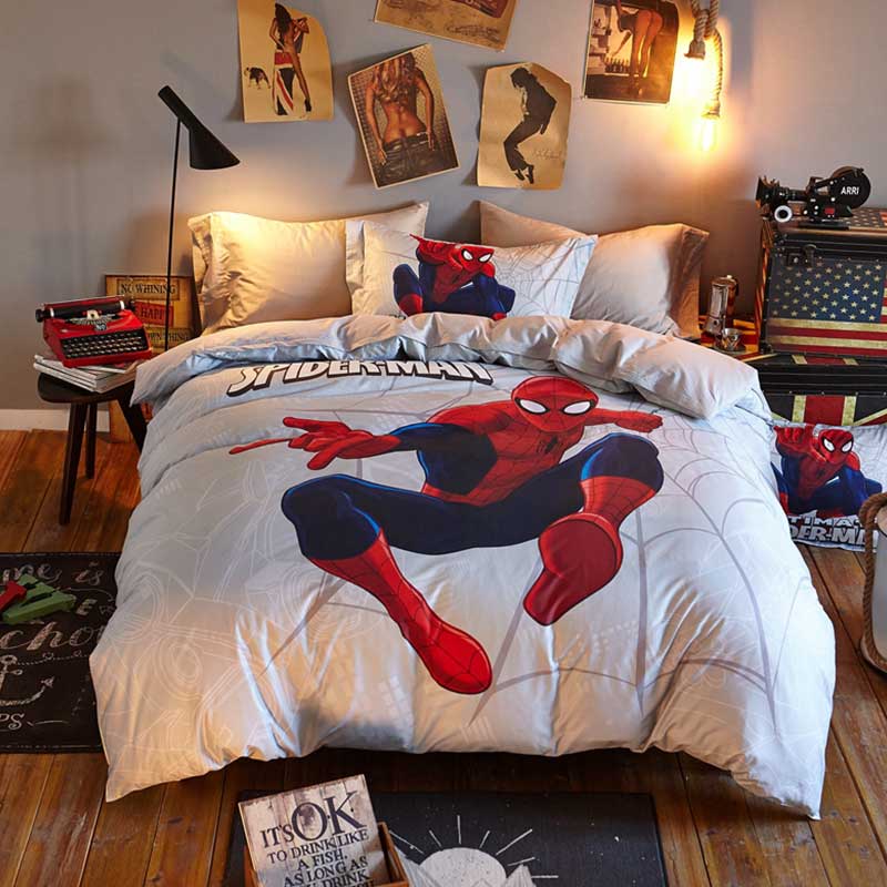 Marvel spider Man Boys Bedding Twin queen Size Comforter Set