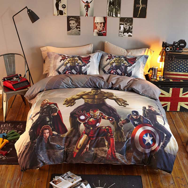 Superhero Bedding Set, Queen Size Superhero Bedding Set