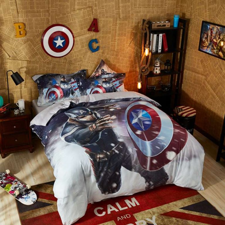 Captain America Marvel Comics Bed in a Bag Twin Queen Size Set