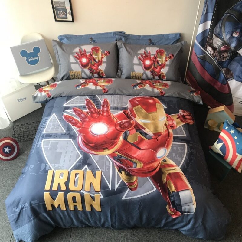 Marvel Iron Man Comforter Set Twin Queen Size (1)