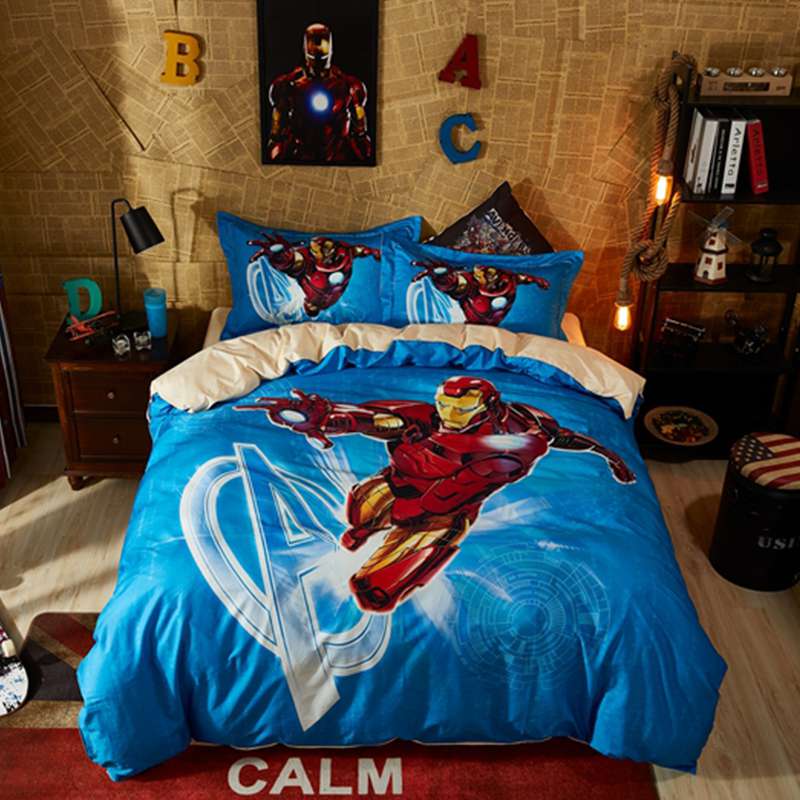 Marvel Iron Man Comforter Set Twin Queen Size Super Heroes