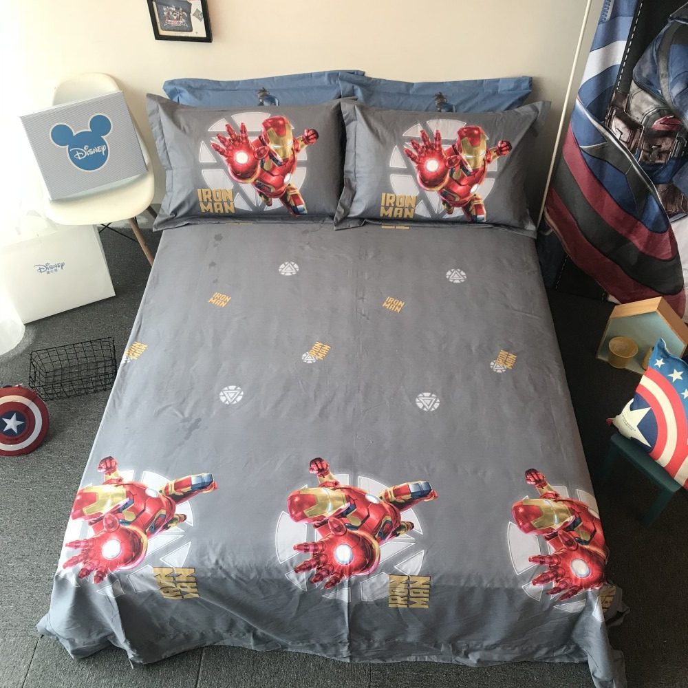Marvel Iron Man Comforter Set Twin Queen Size Super Heroes