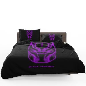 Black Panther Marvel Comics Purple Black Dark Bedding Set