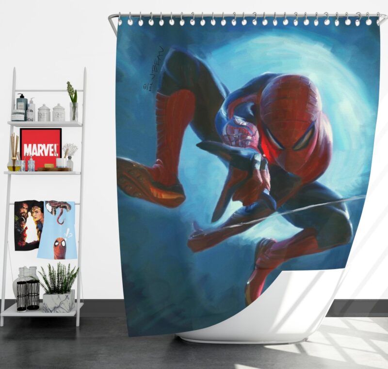 Daily Bugle Spider-Man Marvel Comics Shower Curtain