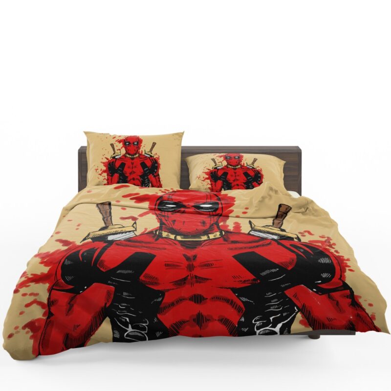 Deadpool Marvel Comic Art Bedding Set 1