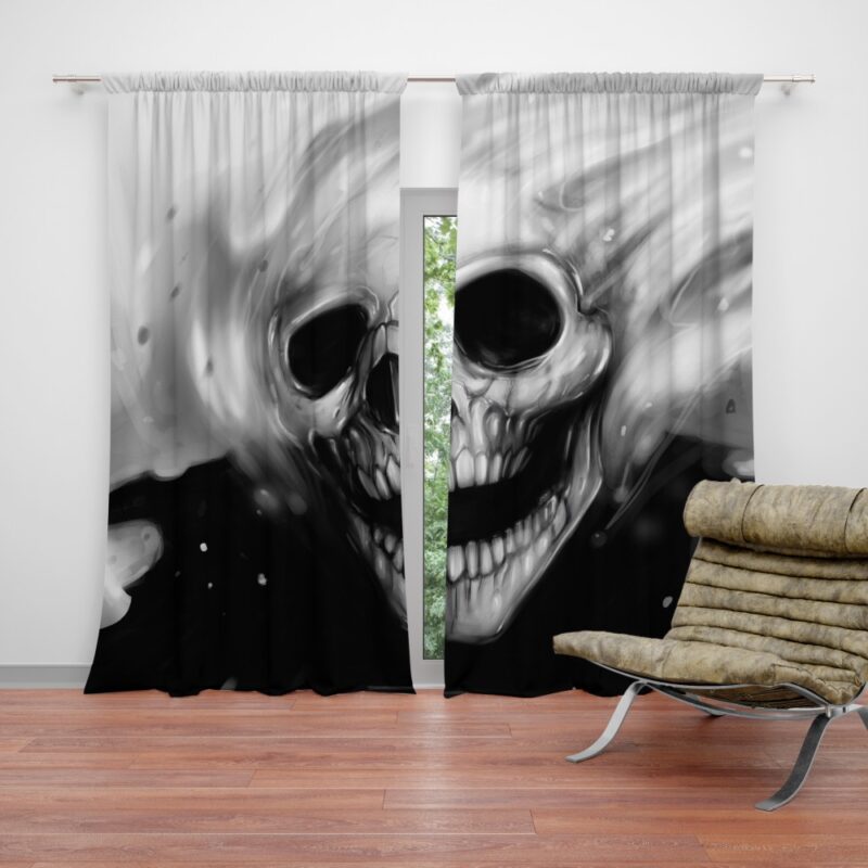 Ghost Rider Comics Creepy Skull Curtain