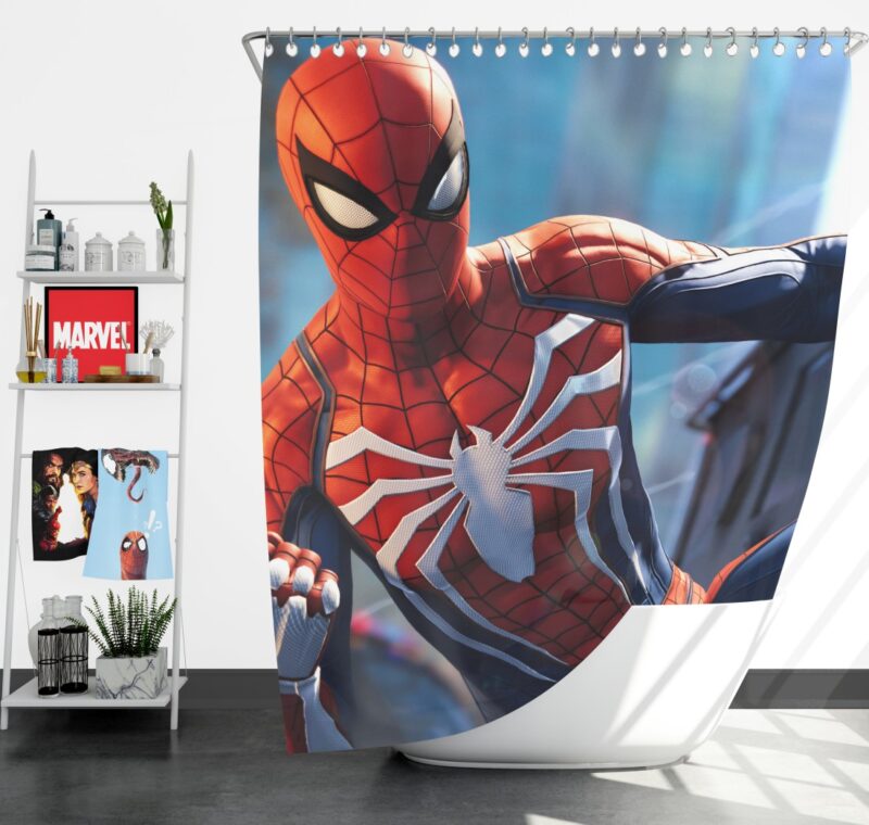 Marvel Comics Spider-Man The Avengers Shield Shower Curtain