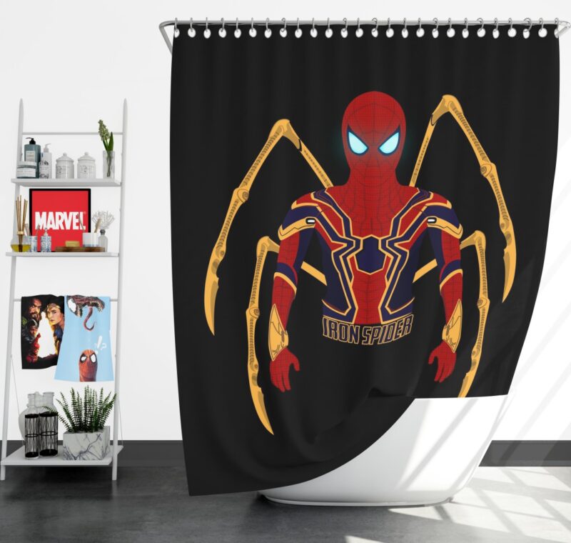 Marvel Iron Spider Armor Shower Curtain