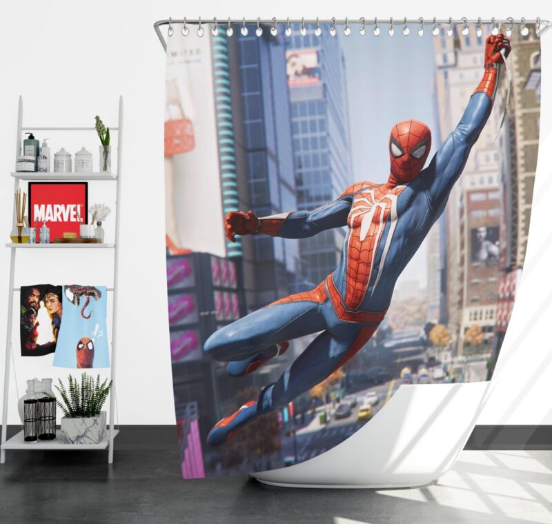 Marvel's Spider-Man PS4 Video Game Shower Curtain