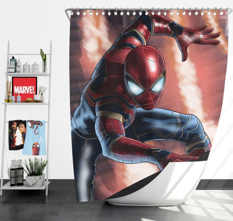 Peter Parker Iron Spider Infinity War Shower Curtain
