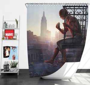 Peter Parker Spider-Man Homecoming Marvel Movie Shower Curtain
