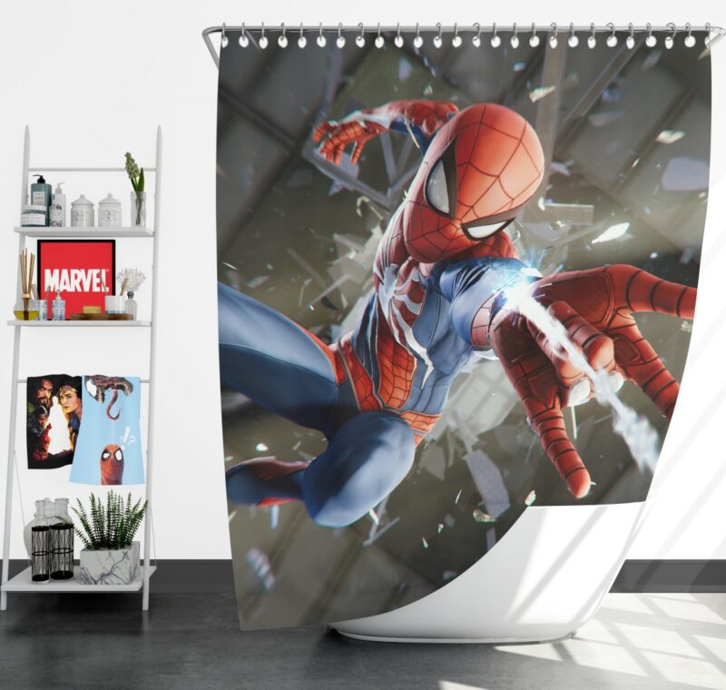 Spider-Man American Comic Book Super Hero Shower Curtain