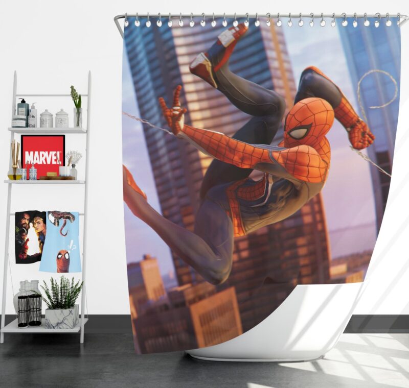 Spider-Man Fictional Super Hero Shower Curtain