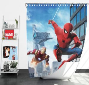 Spider-Man Homecoming Iron Man Shower Curtain