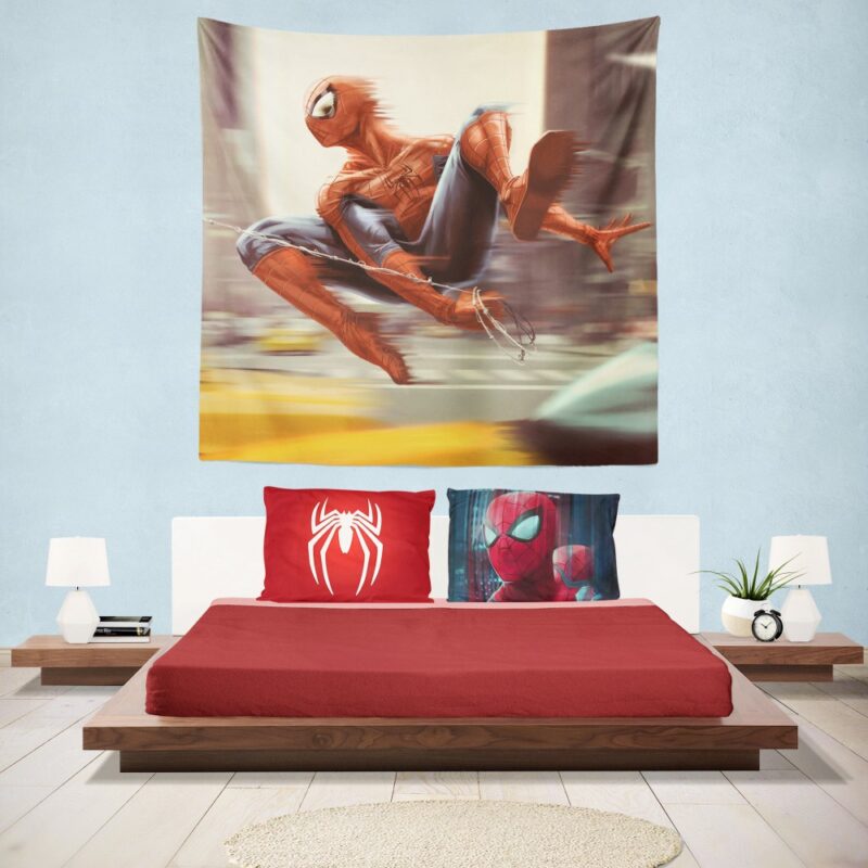 Spider-Man New York City New Avengers Hanging Wall Tapestry
