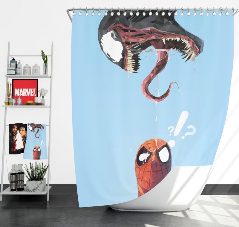 Spider-Man and Venom Marvel Shower Curtain