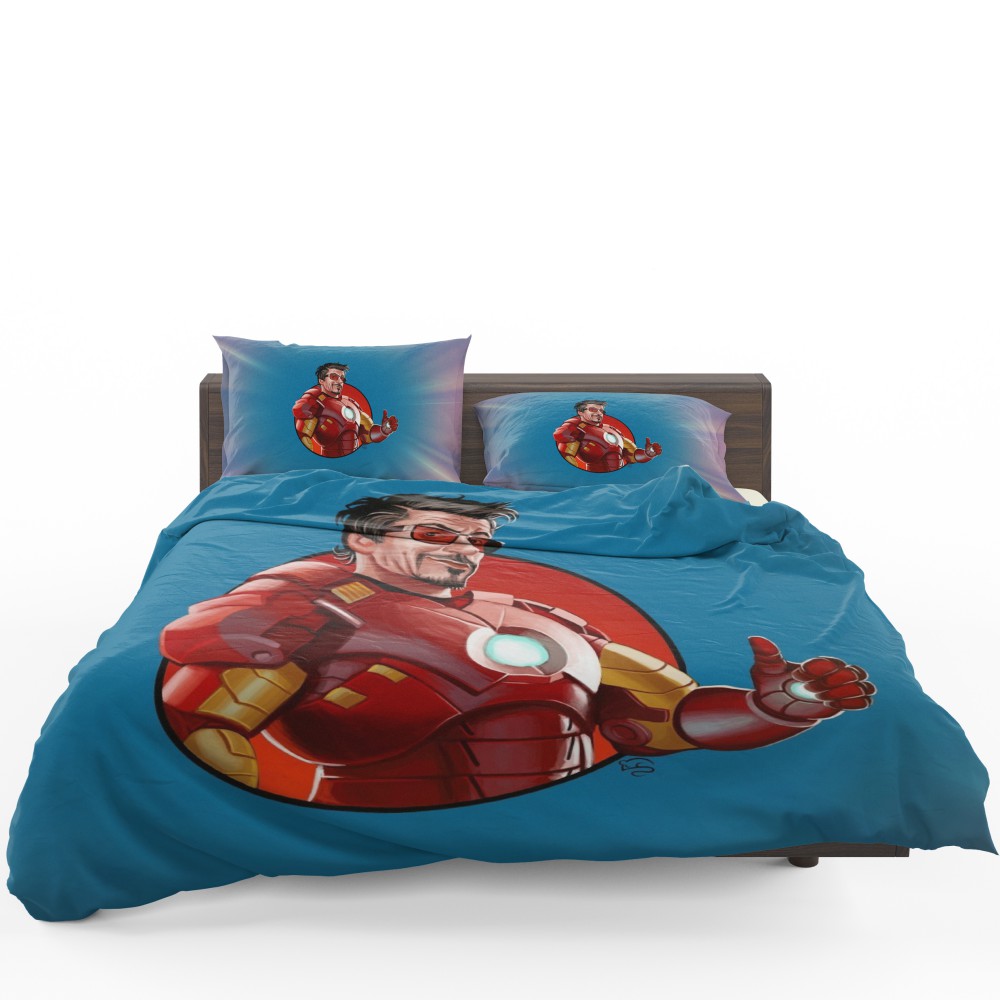 Tony Stark Iron Man Comforter Set Super Heroes Bedding