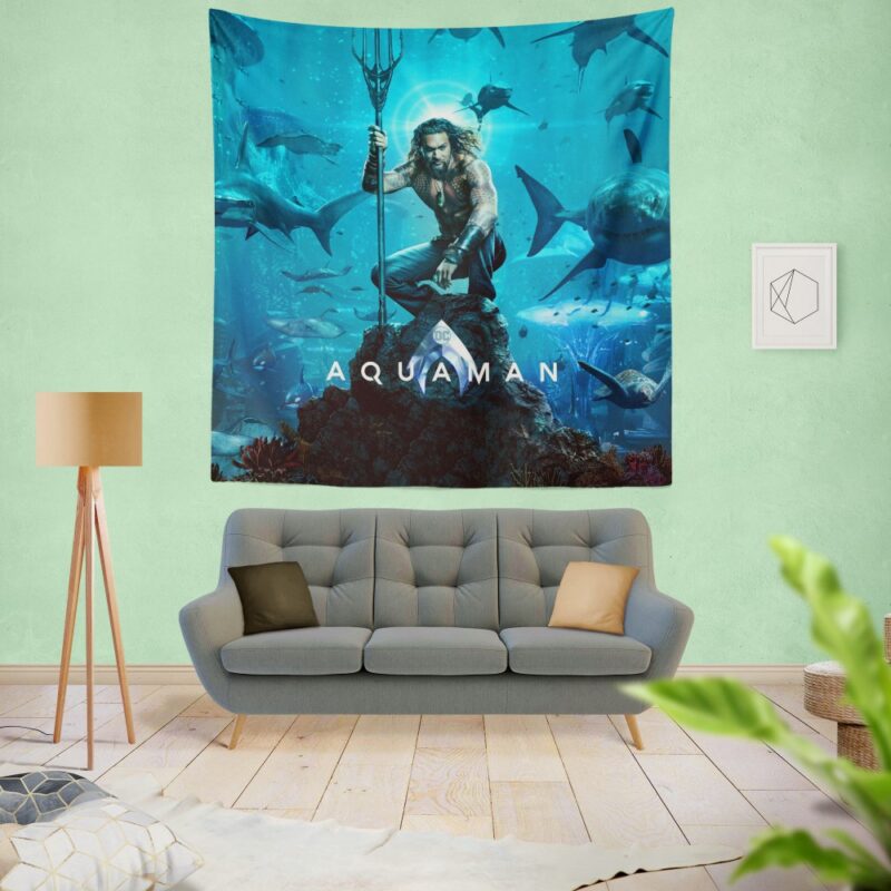 Aquaman Justice League Jason Momoa Wall Hanging Tapestry