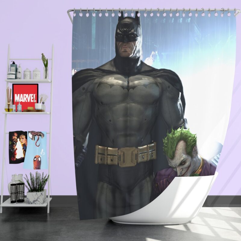 Arkham Asylum Video Game Batman and Joker Shower Curtain