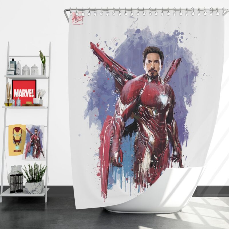 Avengers Robert Downey Jr. Iron Man Shower Curtain