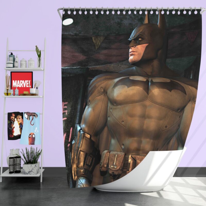Batman Return to Arkham Game Shower Curtain