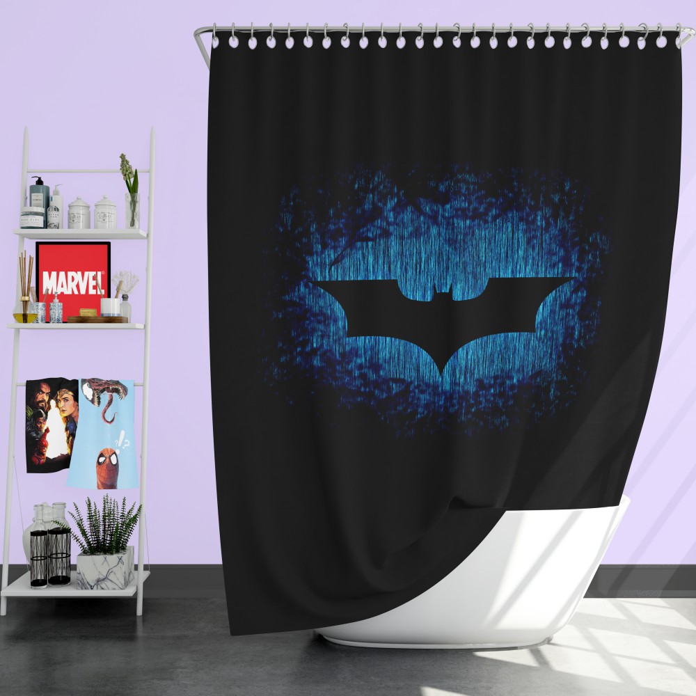 Details about   Batman Logo Kids Fabric Washable Superhero Shower Curtain 72" X 72" 