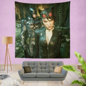 Batman and Catwoman Arkham Knight Wall Hanging Tapestry