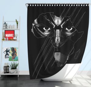 Black Panther Avenger Theme Shower Curtain