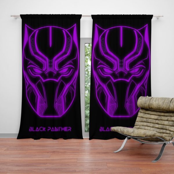 Black Panther Marvel Comics Purple Black Dark Curtain