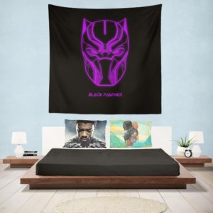 Black Panther Marvel Comics Purple Black Dark Wall Hanging Tapestry