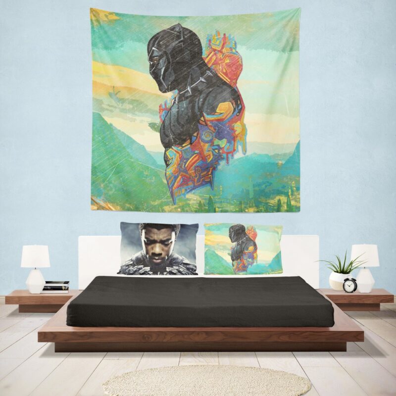 Black Panther T'Challa King Of Wakanda Wall Hanging Tapestry