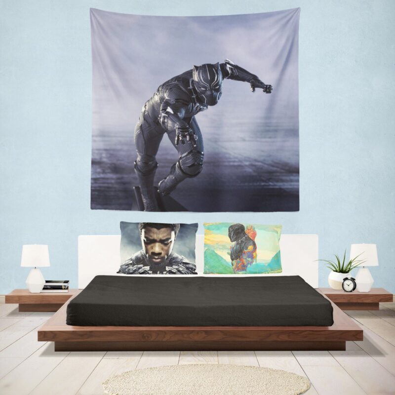 Black Panther in Captain America Civil War Movie Wall Hanging Tapestry