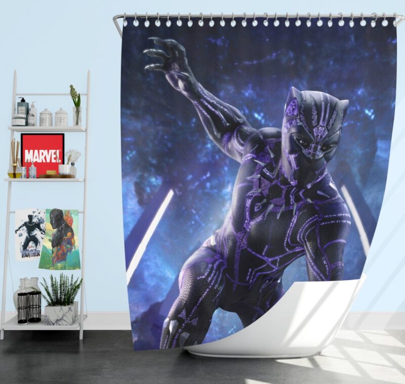 Black Panther the Fictional Superhero Shower Curtain