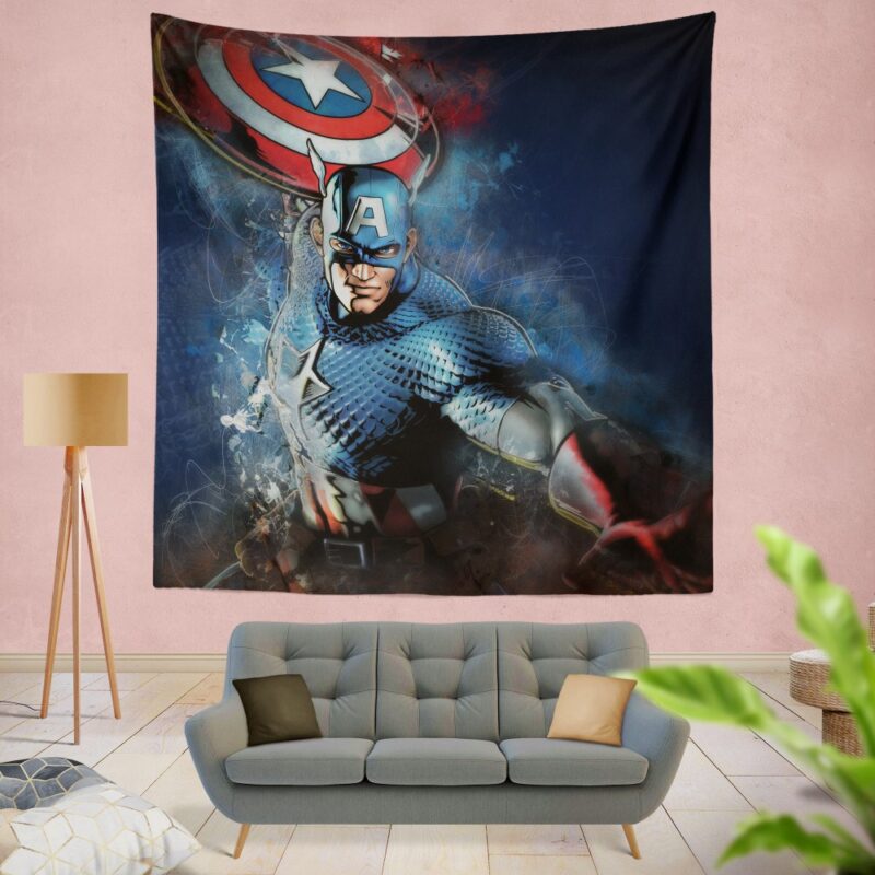 Captain America Marvel Comics Secret Defenders Wall Hanging Tapestry