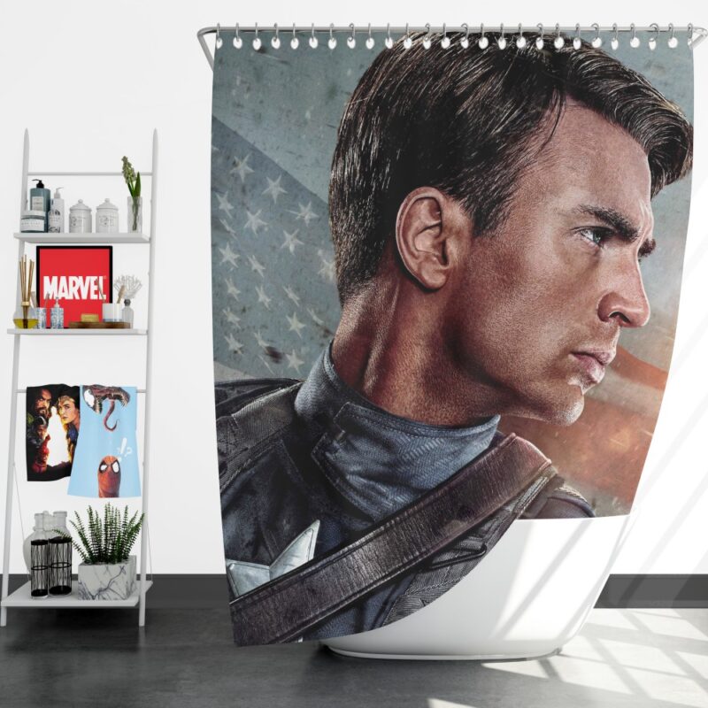 Captain America The First Avenger Chris Evans Shower Curtain