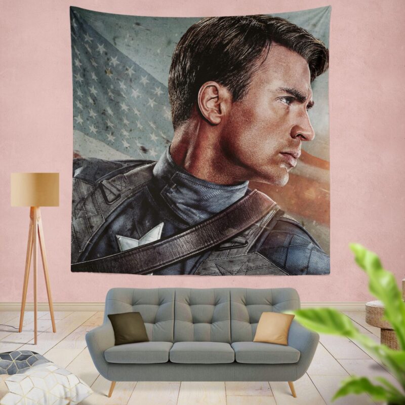 Captain America The First Avenger Chris Evans Tapestry