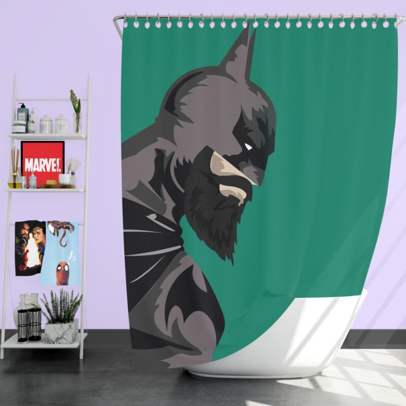 DC Comics  Batman Beard Style Shower Curtain