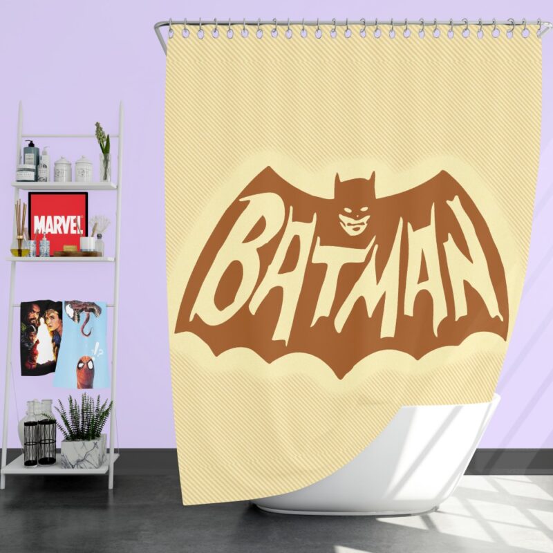 DC Comics Men's Batman Classic TV Show Logo Shower Curtain