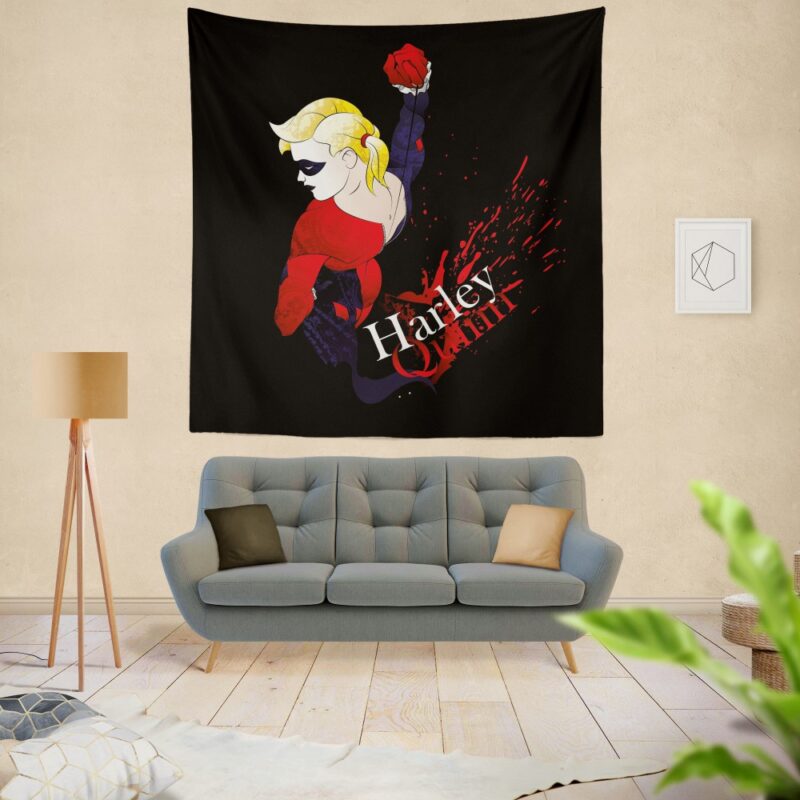 DC Icons Harley Quinn Figure Wall Hanging Tapestry