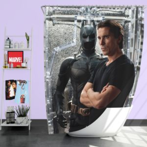 Dark Knight Rises Film Star Christian Bale Shower Curtain