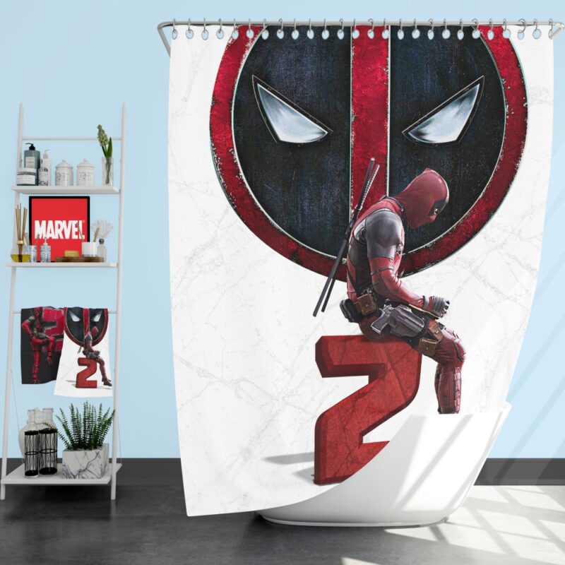 Deadpool 2 Movie Deadpool Ryan Reynolds Shower Curtain