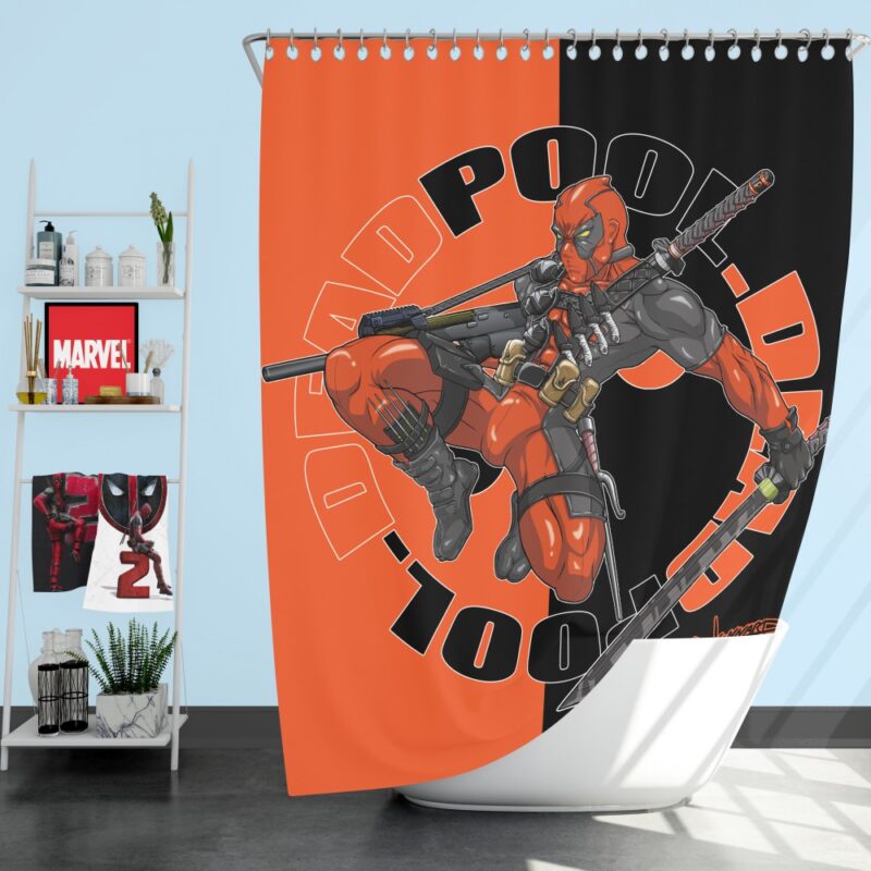 Deadpool Chimichangas Marvel Comics Shower Curtain