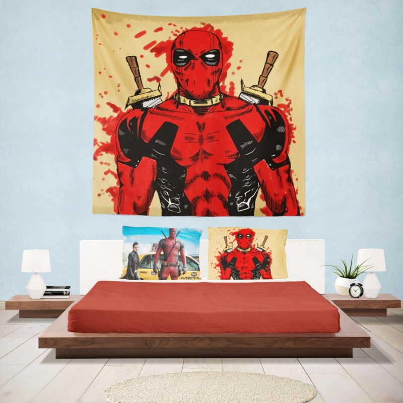 Deadpool Marvel Comic Art Wall Hanging Tapestry