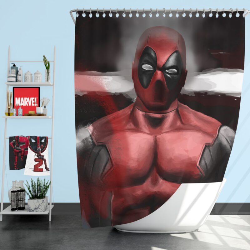 Deadpool The Circle Chase Comics Shower Curtain