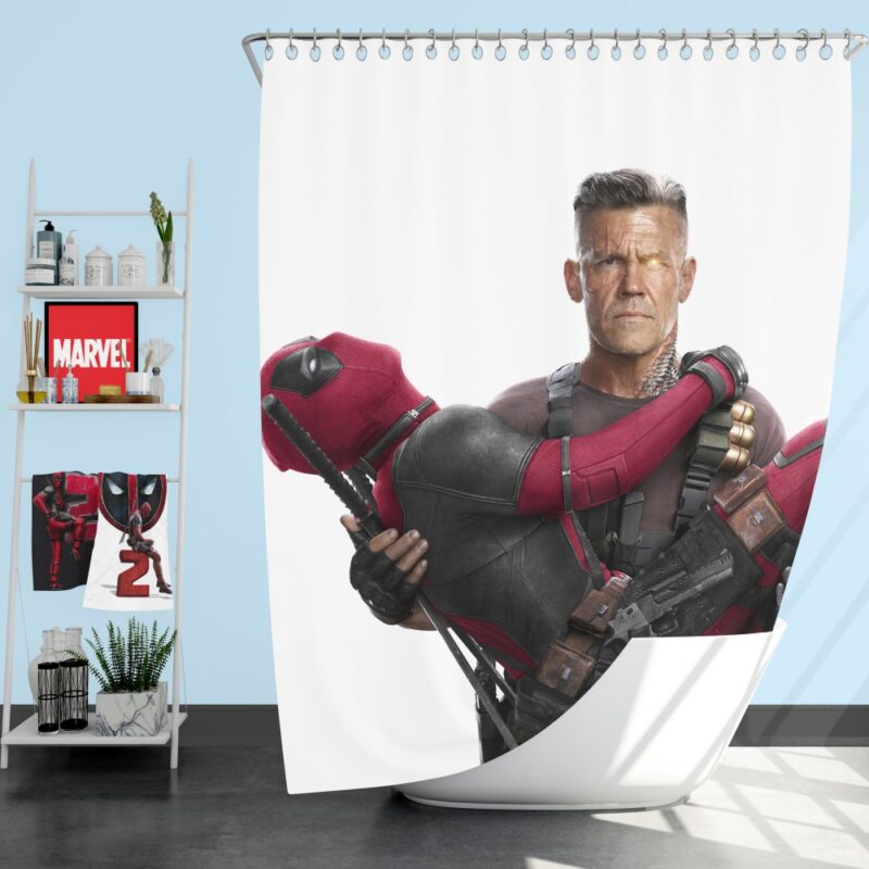 Deadpool and Cable Shower Curtain