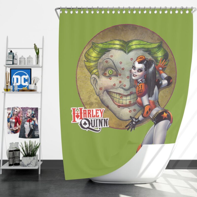 Harley Quinn and Joker's Daughter In Batman Beyond Shower Curtain