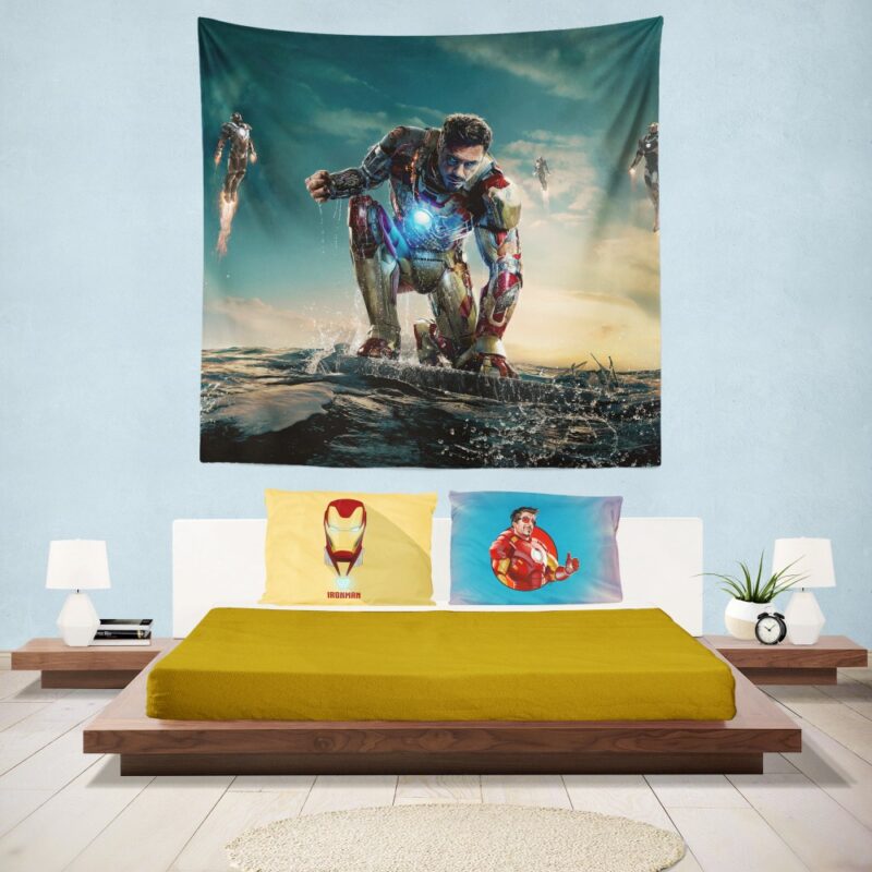 Iron Man 3 MovieTony Stark Robert Downey Jr. Wall Hanging Tapestry