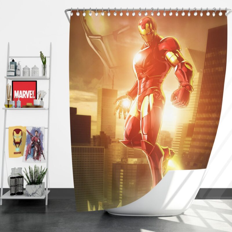 Iron Man Marvel vs. Capcom 3 Fate of Two Worlds Game Shower Curtain