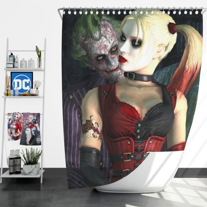 Joker And Harley Quinn Shower Curtain