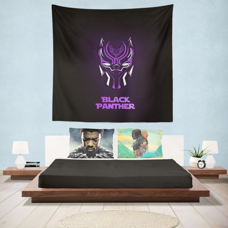Marvel Avenger Black Panther Purple Dark Wall Hanging Tapestry